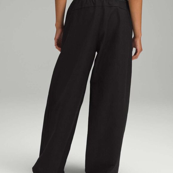 Lululemon LAB Jacquard Wide-Leg Pant 31" Leopardo Jacquard Black NEW Sz 14 $168 - Picture 3 of 5